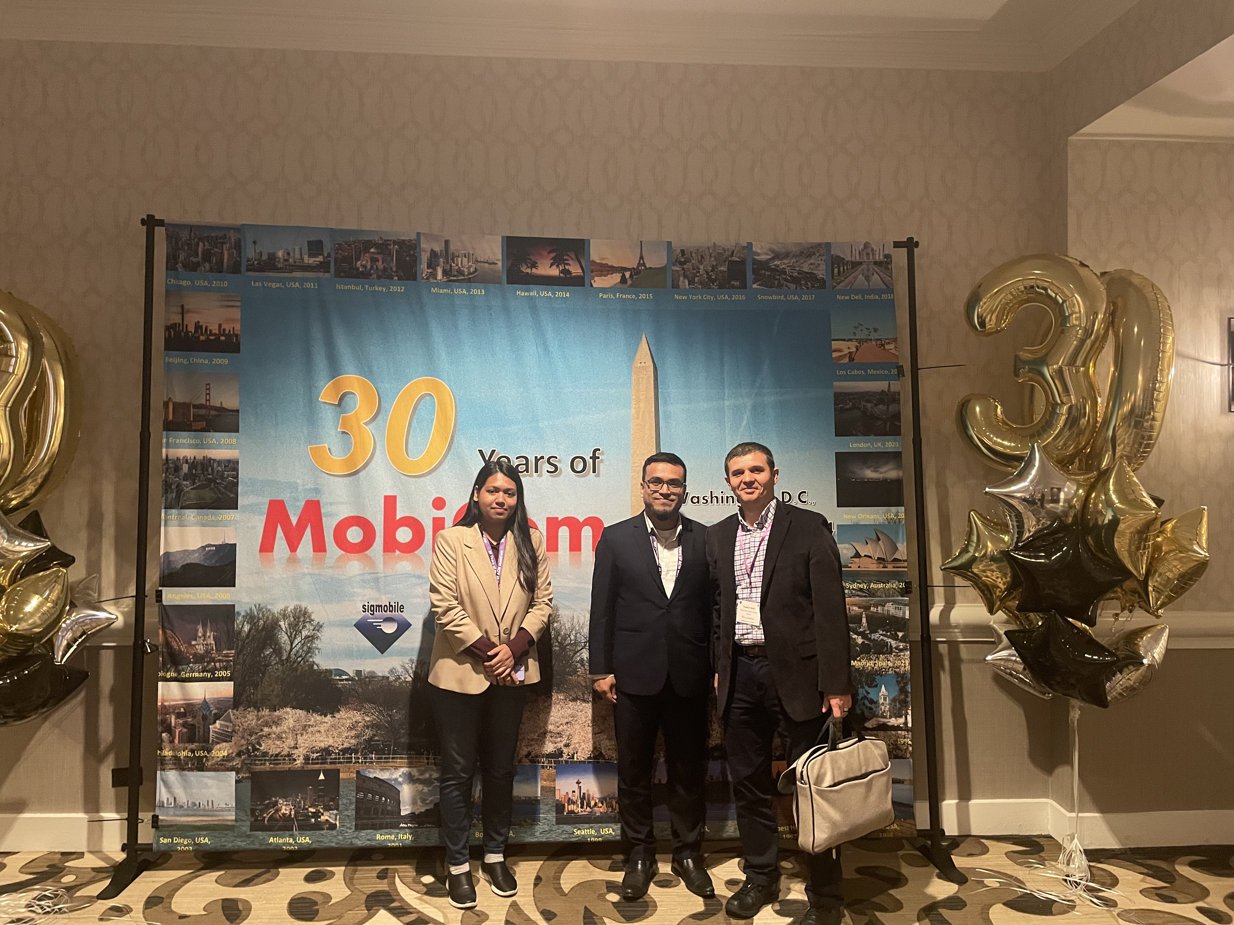 With collaborators at MobiCom